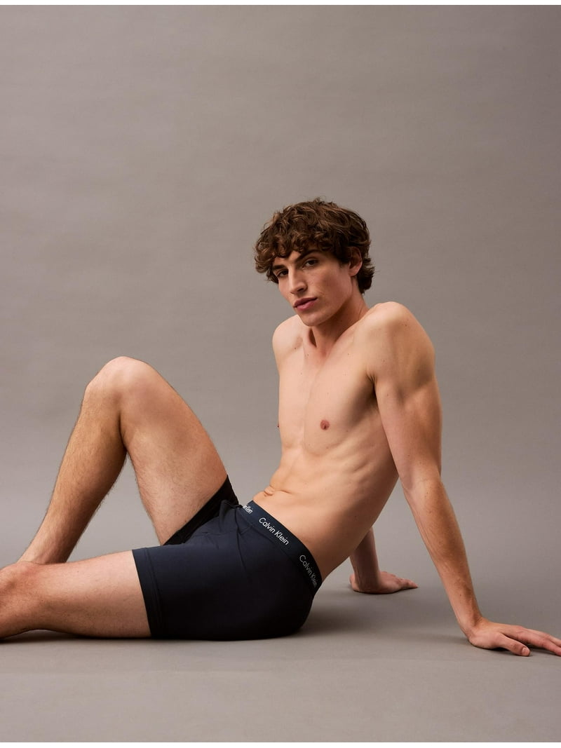 Calvin Klein Men's Cotton Stretch 7-Pack Boxer Brief, Black, S