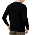 thumbnail image 2 of Men's V-Neck Pullover Sweater Long Sleeve Solid Knit Casual Office Workwear Top, 2 of 4