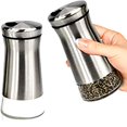 thumbnail image 1 of Juego de salero y pimentero original - Plateado - Dispensador de especias, 1 of 5