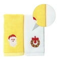 thumbnail image 2 of Qumonin Christmas Bathroom Towel Set - 2 Red Embroidered Towels, 2 of 7
