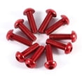 thumbnail image 3 of PinesC 10 Pcs M3 6-10mm Bouton Rond Alliage d'Aluminium Hexagone Vis Multicolore pour Industrie (10mm-Rouge), 3 of 3