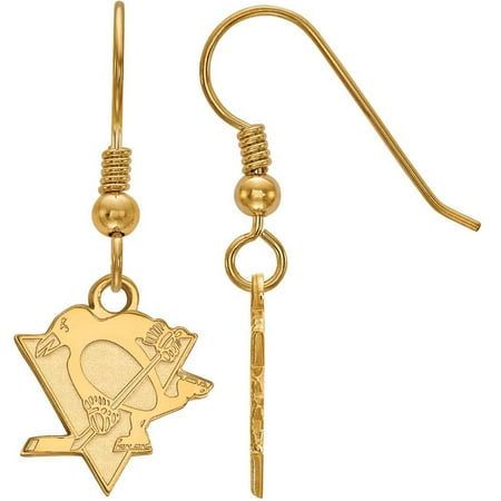 Logoart Dallas Stars Earring - LogoArt NHL Pittsburgh Penguins 14kt Gold-Plated Sterling Silver Small Dangle Earrings