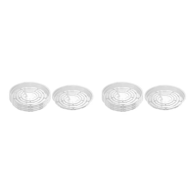 relayinert Lot de 5 Soucoupes de Plantes en Plastique Transparent Plateau Rond pour Intérieur & Extérieur Transparent 6 Pouces 2Set
