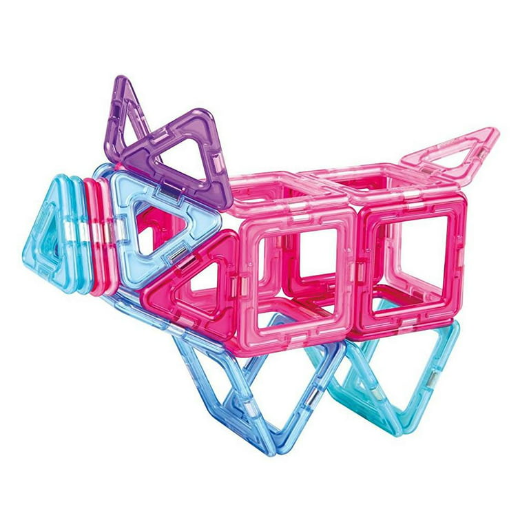 Magformers Inspire Clear 30 Pieces, Pink and Purple, Magnetic