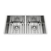 Vigo 32" Undermount Stainless Steel Kitchen Sink, 2 Grids and 2 Strainers