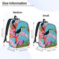 thumbnail image 3 of Yiaed Tropical Jungle Flamingo Print Backpack, Premium Laptop Backpack, Travel Backpack for Women, Lightweight Backpacks, Comfortable Back Pack-Small, 3 of 7