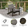 thumbnail image 6 of Flash Furniture Charlestown Commercial Grade Indoor/Outdoor Adirondack Chair, Weather Resistant Durable Poly Resin Deck and Patio Seating, Mahogany, 6 of 12