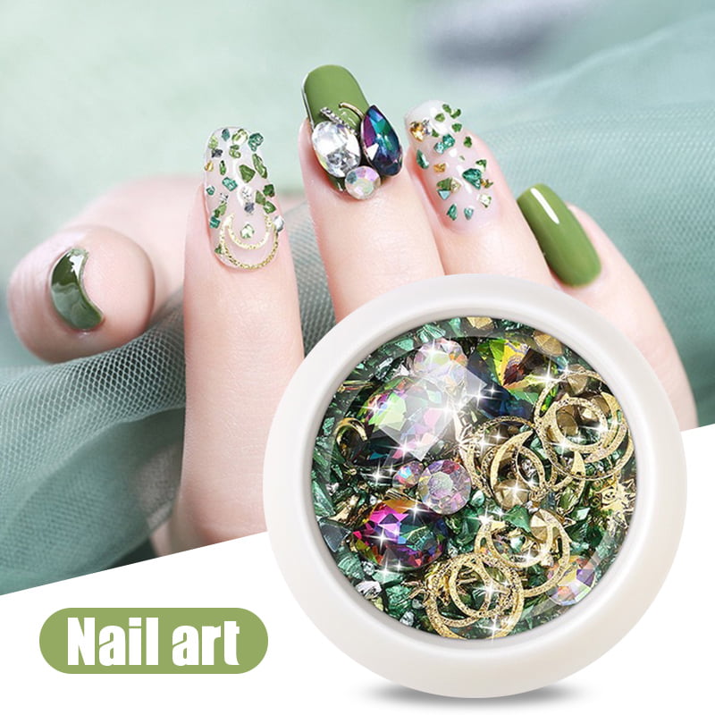 Nail Art Sharp Flat Back Crystal Rhinestones Stones 3D Nails Decoration Manicure 