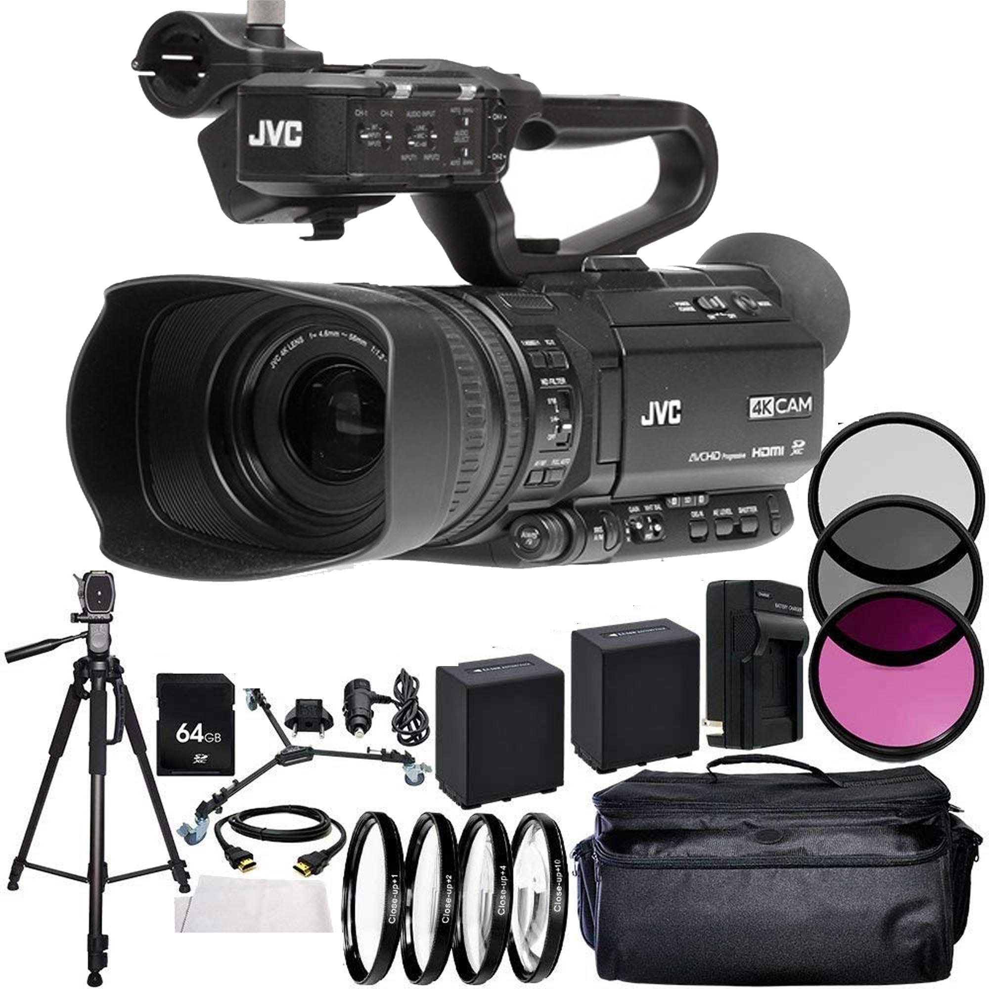 JVC GYHM250 UHD 4K Streaming Camcorder with Builtin LowerThirds