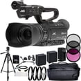 thumbnail image 1 of JVC GY-HM250 UHD 4K Streaming Camcorder with Built-in Lower-Thirds Graphics Bundle Includes 2x Replacement Batteries + MORE, 1 of 1