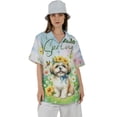 thumbnail image 4 of Shih Tzu Hello Spring Time Flower Floral Nature Hawaiian Shirt Breathable Summer Unisex Merch Lion Dog Lover Gifts - 02031, 4 of 6