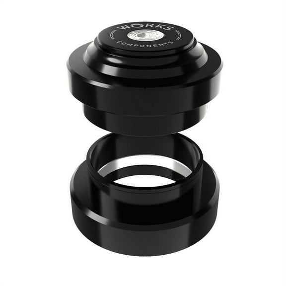 Works Components 1.0deg EC44-EC44 Angleset, Headset, : EC44/28.6 | EC44/40, External, Threadless, Complete, Black, Set 2