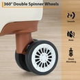 thumbnail image 5 of Garvee 3 Piece Expandable Hardshell Luggage Set (20''/24''/28'') with TSA Locks,Spinner Wheels,White, 5 of 8