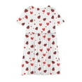 thumbnail image 7 of Isvgxsz New Dresses for Girls Clearance (5-15 Years) Girls' Summer Ladybug Love Printing Short Sleeve Round Neck Dress Exercises Ballet Skirt Children'S Skirt Girls Sundresses, 7 of 7