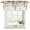 White, variant on Leaves Fall Curtain Valances for Windows, Kitchen Valance Window Treatments Panel 2 Pack, Thanksgiving Eucalyptus Leaf Rustic Rod Pocket Short Curtains for Bathroom Bedroom 42 x 12 Inch