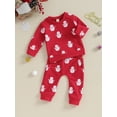 thumbnail image 4 of Toddler Kids Newborn Baby Boys Girls Christmas Clothes Sets 6M 12M 18M 24M 3Y Snowman Print Long Sleeve O-neck Sweatshirts Pants Xmas Outfits, 4 of 10