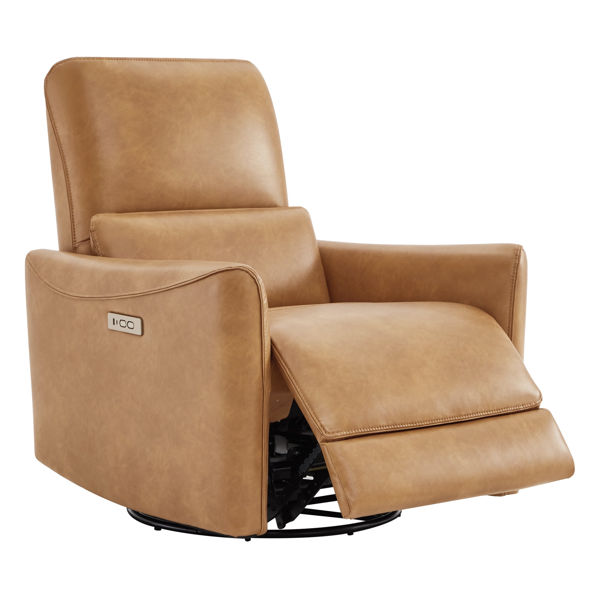 CHITA Electric Power Recliner Swivel Glider, Upholstered Faux Leather