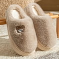 thumbnail image 5 of Wensltd Women Winter Fuzzy Slippers Red Indoor Cozy Soft Memory Foam House Slipper for Women, 5 of 5
