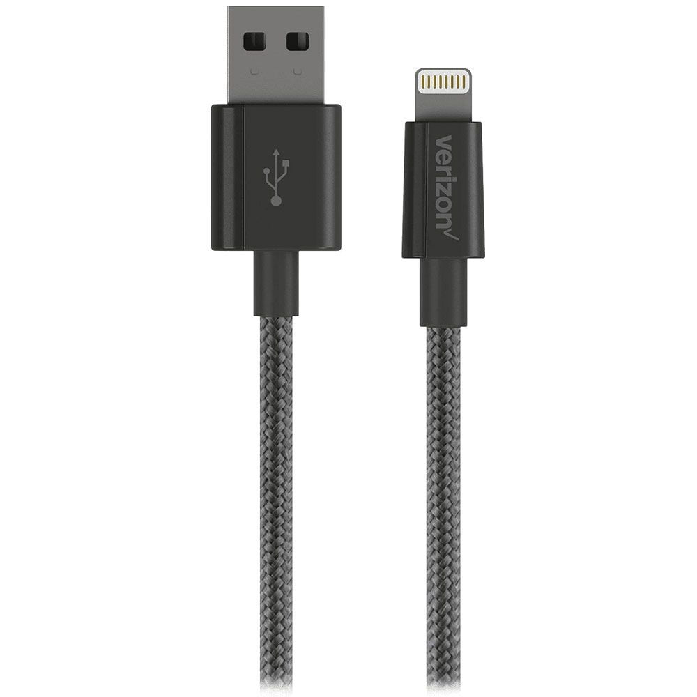 Verizon 4ft Braided Lightning USB Charge & Sync Cable for Apple