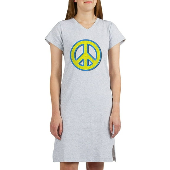 CafePress - Ukraine Flag Ukrainian Pride Peace Symbol T Shirt - Women's Nightshirt