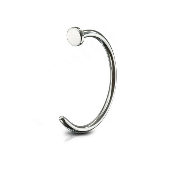 BodyJewelryOnline Nose Hoop Rings Implant Grade Titanium Open Hoop 18g or 20g Choose The Length