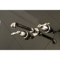 thumbnail image 2 of Kingston Brass KS7026NL Naples Two-Handle Wall Mount Roman Tub Faucet, Polished Nickel, 2 of 8