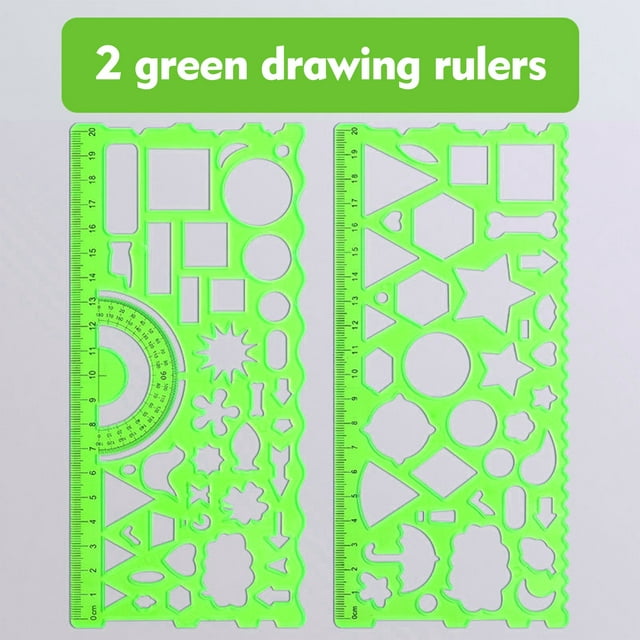 Règle Géométrique. Dessin Polyvalent 3. Ensemble de Protracteur Multifonctionnel 4. Kit de Mesure pour Élèves de Primaire 5. Outil de Règle Transformable