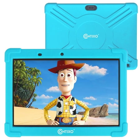 Contixo 10 Inch K101 Kids Tablet Android 9.0 2GB RAM 16GB WiFi Dual Camera 20+ Learning Games & Apps for Children Infant Toddlers Kids Parental Control w/Kid-Proof Protective Case - (Best Android App For Memory Management)