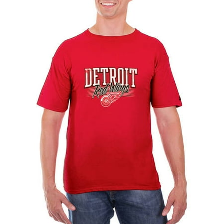 Tomas Holmstrom Detroit Red Wings - Men's Red Detroit Red Wings Team Logo T-Shirt