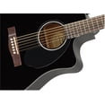 thumbnail image 5 of Fender CD-60SCE Solid Top Dreadnought Acoustic-Electric Guitar - Black w/ Gig Bag, 5 of 9
