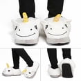 thumbnail image 5 of Unicorn Slippers White Soft Plush Indoor Slippers Slip-On, 5 of 5