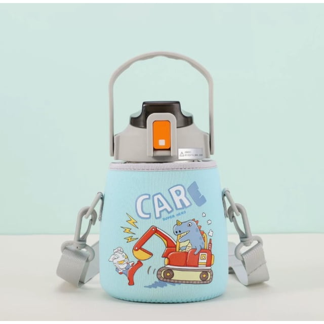 (Copa no incluida) Funda protectora for taza con barriga de dibujos animados, correa cruzada anticaída, funda protectora for taza de agua, unisex