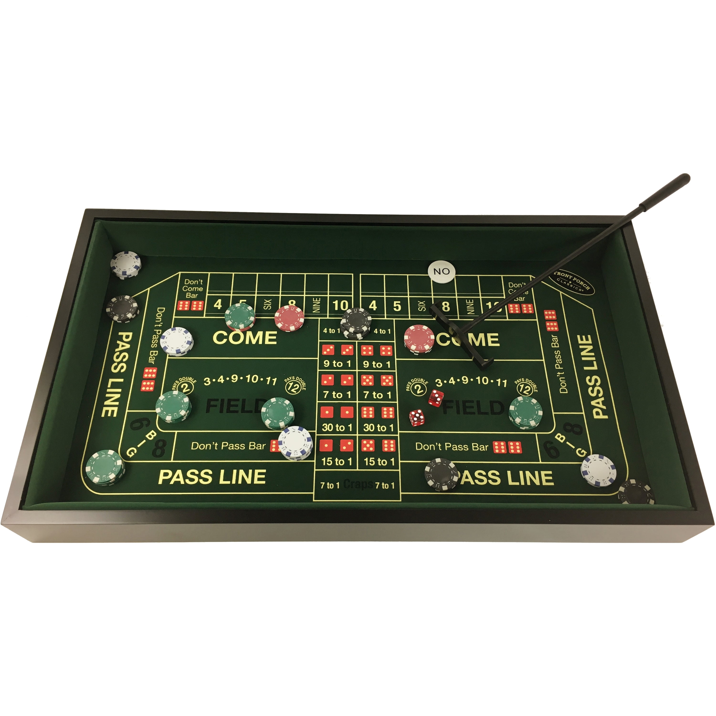 Front Porch Classics 4-in-1 Casino Board Game, Includes Roulette