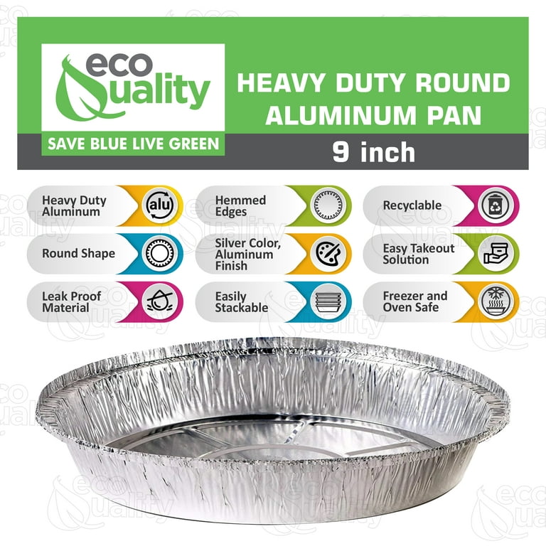 JETFOIL 9 Round Aluminum Foil Cake - Disposable Baking Pan For