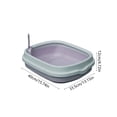 thumbnail image 2 of RKSTN Semi-Enclosed Cat Litter Box Cat Toilet, Splash-Proof Open Cat Litter Box Purple, 2 of 5