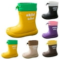 thumbnail image 3 of NOKIO Kids Rain Boots with 𝖣rawstring Cuff - Lightweight EVA Water-proof Puddle Boots Non-Sli𝗉 Sole Easy On/Off for Outdoor Play, 3 of 6