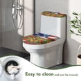 thumbnail image 5 of HELLHERO Sunflowers and The American Flag Stretch Adjustable Universal Polyester Fabric Toilet Seat Covers Set Household Dustproof Stretchy Fabric 17"x21" 2 Pcs Set, 5 of 8