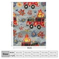 thumbnail image 4 of Qinduosi Kids Car Fleece Throw Blanket for Bed Couch Sofa Firemen Engine Vehicle Blanket Fire Truck Pattern Plush Blanket Boys Girls Room Decor Soft Lightweight Fuzzy BlanketTwin, 4 of 6