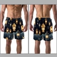 thumbnail image 3 of luoweisi Men's Beach Shorts Quick Dry Swim Trunks with Mesh Lining Retro Lantern L, 3 of 5