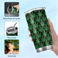 thumbnail image 4 of Halloween Tumbler Doodle Spooky Ghost Insulated Coffee Cup Back to School Beverage Container Office Travel Mug with Straw and Lid 20oz Holiday Gift Day of The Dead Present, 4 of 5