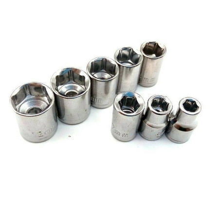 8Pc 1/4 Inch Drive Hex Bit Socket Set Socket Wrench Adapter 5/6/7/8/9/10/11/12Mm Herramientas Taller Mecanico Hand Tools Outils Fangkenuo