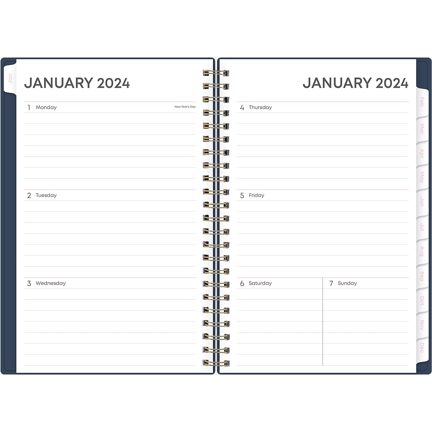 2024 Blue Sky Ashlyn 5" x 8" Weekly & Monthly Planner Navy (143958)