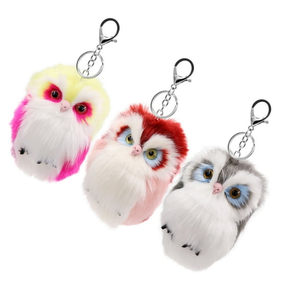 LABSERRON Owl Keychain Cute Animal Pendant Bag Decor 3Pcs