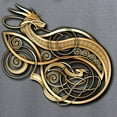thumbnail image 3 of CafePress - Gold Norse Dragon Zip Hoodie (Dark) - Zip Hoodie, Classic Hooded Sweatshirt with Metal Zipper, 3 of 4