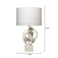 thumbnail image 4 of Jamie Young Co Intertwined Modern Table Lamp with Drum Shade in Off White Linen, 4 of 4