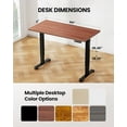 thumbnail image 3 of Height Adjustable Electric Standing Desk,  Sit Stand up Desk, Memory Computer Home Office Desk with Two-Piece Desktop, 3 of 8