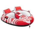 thumbnail image 1 of VEVOR Towable Tubes for Boating, 2-Rider Inflatable Boat Tubes and Towables, 340 lbs Capacity Water Sport Tubes for Boat to Pull - with 2 Cockpits, Full Nylon Cover, Padded Grab Handles & Safety Valve, 1 of 9