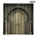 thumbnail image 4 of Wosthever Paquete de 2 cortinas para puerta, cortinas divisorias impermeables, adornos de estilo Retro, cortinas para ventana para sala de estar, Sombras de ventana, 4 of 6