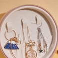 thumbnail image 3 of Caja organizadora de joyas multifuncional redonda Pu portátil de cuero (b) Afortunado Sencillez, 3 of 4