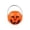Orange 6.7in, variant on Sturdy Plastic Pumpkin Bucket Set with Handle & Lid for Halloween Candy Pail | Stackable Nesting Trick Treat Container Design Holiday Party Favor Bulk Pack Gift Display Fun Decor (4.3in)